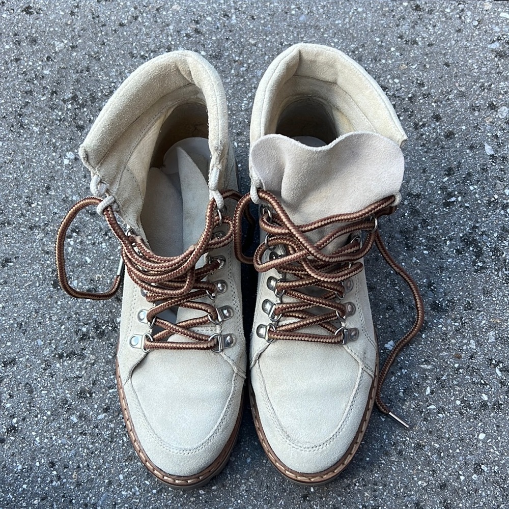Mango Classic Lace Up Sueded Boots